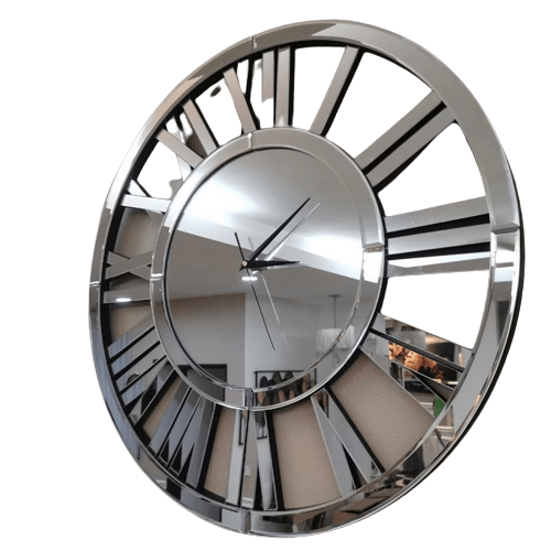 Modern Mirrored Round Wall Clock