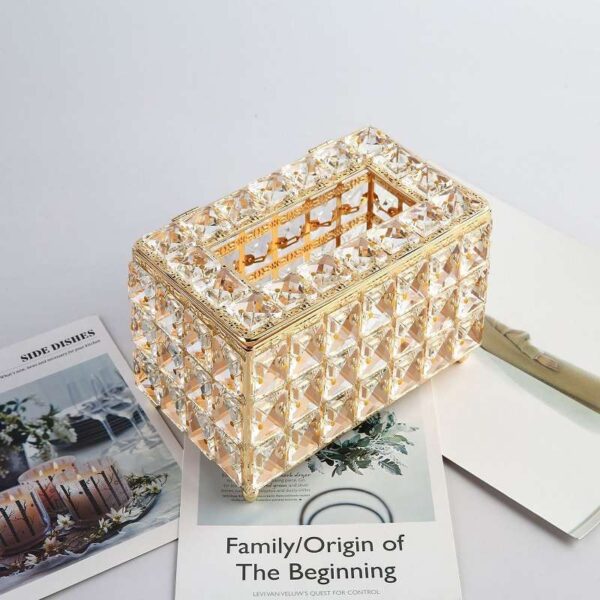 Crystal Gold Tissue Box