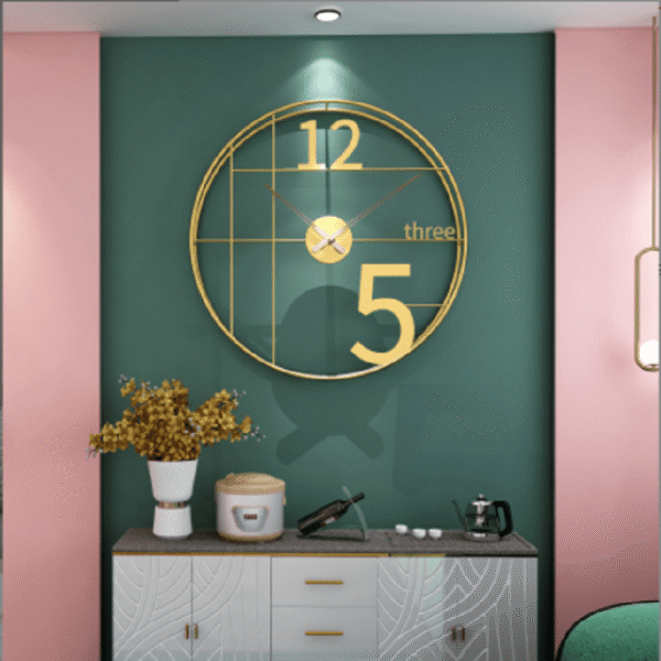 Metal Circle Home Art Decoration Wall Clocks