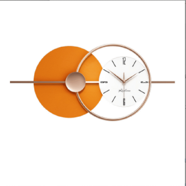 3D Metal And Leather Nordic Wall Clock