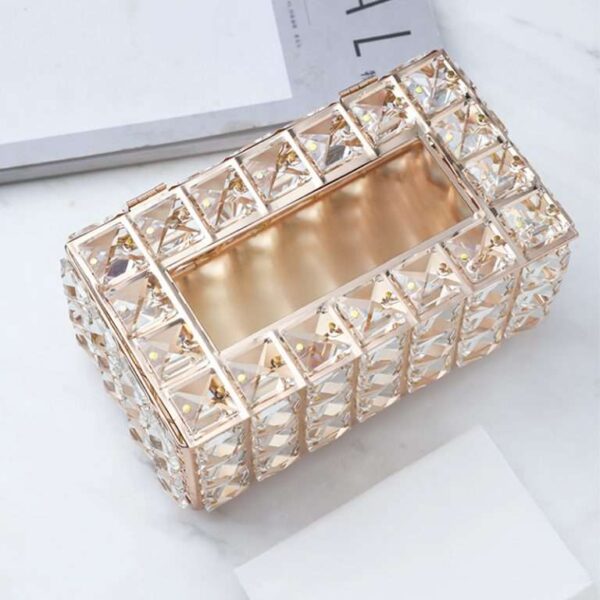 Gold Metal Tissue Box