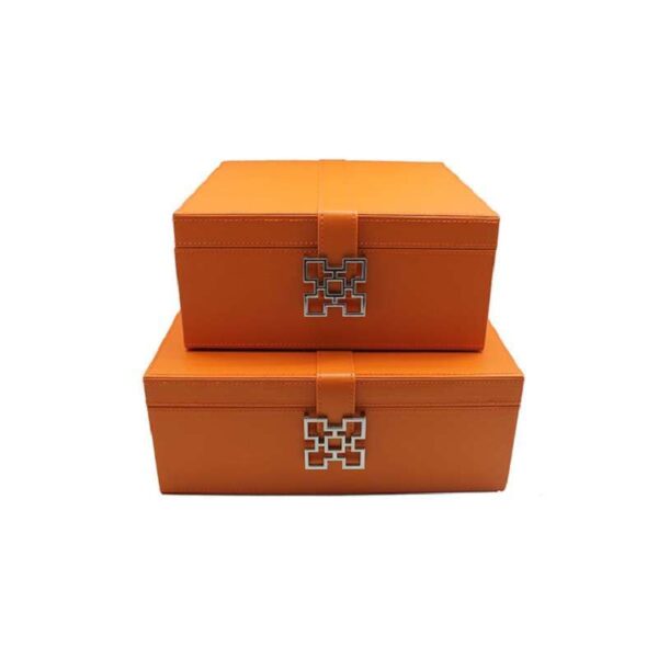 New design wood and PU leather decorative storage box
