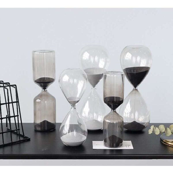 Transparent Black Hourglass Timer