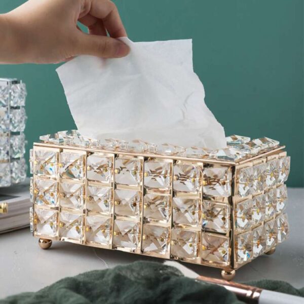 Luxury handmade crystal tissue box