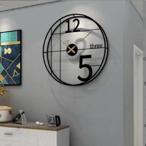 Oversized Metal Wall Clock
