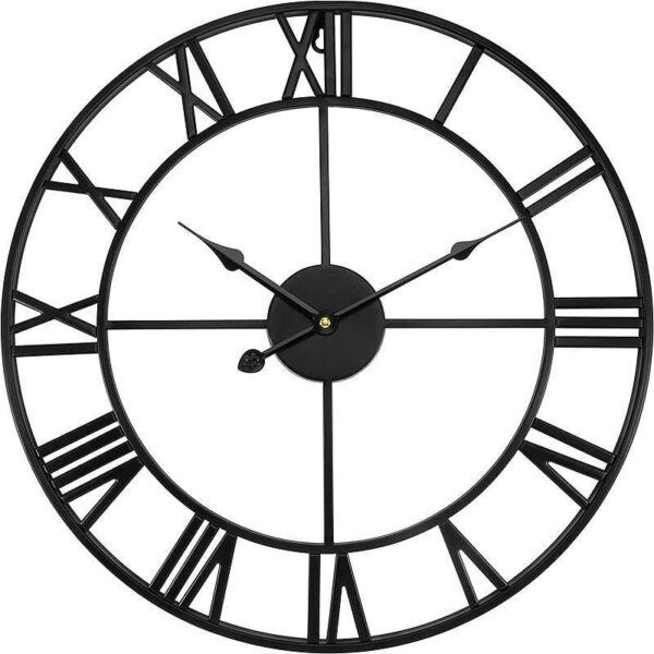 Nordic Roman Numeral Iron Wall Clock