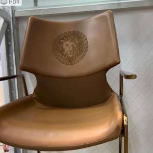Plywood PU leather Dining arm chair