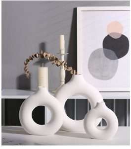 living room donut flower vase